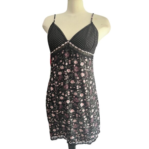 Vintage California Dynasty Y2K Floral Strappy Night Gown Lingerie Sz Medium Wome - Picture 2 of 9